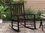 Rocking Chairs with Curved Seats 2 pcs Brown Solid Wood Poplar 3281587