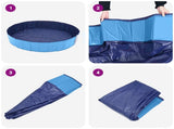 Dog Pool Folding Blue 300 x 38 cm Thick PVC 42028268