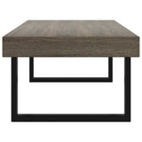 Coffee Table Grey and Black 120x60x40 cm MDF and Iron 286104