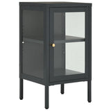 Sideboard Anthracite 38x35x70 cm Steel and Glass 336063