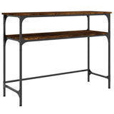 Console Table Smoked Oak 100x35.5x75 cm Engineered Wood 834047
