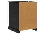 Bedside Cabinet Black Oak 39 x 39 x 67.5 cm Engineered Wood 881342