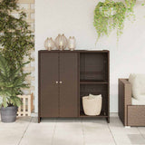 Storage Cabinet with Shelf Brown 100 x 36 x 102 cm Rattan 4103822