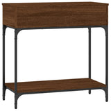 Console Table Brown Oak 75x34.5x75 cm Engineered Wood 833402