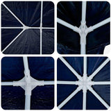 Party Tent Blue 400 x 400 x 266 cm Polyethylene and Steel 42003422