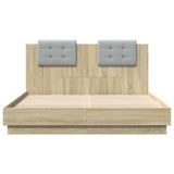 Bed Frame without Mattress Sonoma Oak 140x200 cm 3209921