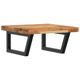 Basin Shelf Wall Mounted Steel and Solid Wood Acacia 3302775