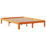 Bed Frame without Mattress Wax Brown 140x200 cm Solid Wood Pine 3306806