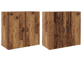 Wall-Mounted Cabinet 2 pcs Old Wood 69.5 x 34 x 90 cm 3394551