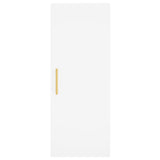 Highboard White 34.5x34x180 cm Engineered Wood 3199097