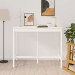 ZNTS Bar Table White 140x80x110 cm Solid Wood Pine 822158