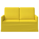 2 Seater Sofa Light Yellow 130 x 81 x 82 cm Fabric 42041049
