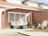 Retractable Awning Orange 250 x 200 cm Fabric 3329376