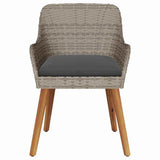 Garden Chair 2 pcs Black 62.5 x 55 x 82 cm Poly Rattan 42006213