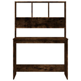 Desk with Shelves Smoked Oak 102x45x148 cm Engineered Wood 823005