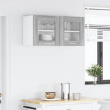 Hanging Cabinet with Door Grey Sonoma and White 80 x 31 x 40 cm 884236