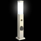 Bollard Lights with Sensor&Outlet 3 pcs 50 cm Stainless Steel IP44 4006066