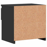 Bedside Cabinets 2 pcs Black 40x30x39 cm Engineered Wood 803446