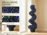 Decorative Artificial Plants Set of 2, UV Resistant Fake Plants in Pot for Indoor Outdoor Decor, 120 T3398P549993