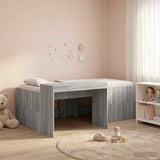 Kids'High Bed Frame with Desk Grey Sonoma 98.5 x 200 cm 3422664