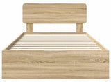 Bed Frame with Drawer Sonoma Oak 90 x 200 cm Engineered Wood 3412222