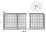 Gabion with 3.5 mm Wire and 5x2.5 cm Mesh 700x100x150 cm 3461984