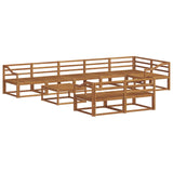 Outdoor Sofa Set 9 pcs Natural Solid Acacia Wood 3367802