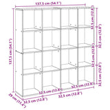 Book Cabinet Artisian Oak 102x29x143 cm Engineered Wood 3310297
