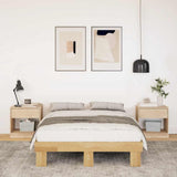 Bed Frame without Mattress 120x190 cm Small Double Solid Wood Oak 851958