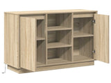 LED Sideboard Sonoma Oak 90 x 32 x 75 cm Engineered Wood 869684