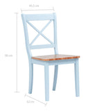 Dining Chairs 4 pcs Grey and Natural Solid Rubber Wood 247361