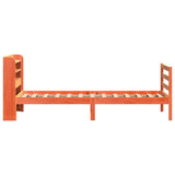 Bed Frame without Mattress Wax Brown 100x200 cm Solid Wood Pine 3306661