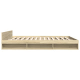 Bed Frame with Drawers without Mattress Sonoma Oak 200x200 cm 3280722