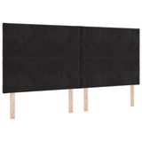 Headboard Height Adjustable with Headboard Black 200 cm Velvet 3337960