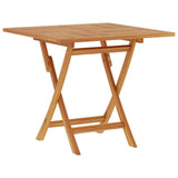 Folding Garden Table Natural 90 x 90 x 75 cm Solid Teak Wood 42042411