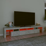 TV Cabinet with LED Lights Concrete Grey 230x36.5x40 cm 3152789