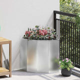 Corner Planter Silver 45 x 45 x 50 cm Galvanised steel 883673