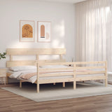 Bed Frame without Mattress 200x200 cm Solid Wood 3195111