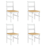 5 Piece Dining Set PANAMA White Solid Wood Pine 3345181