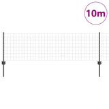 Fence with Posts Grey 0.6 x 10 m Steel 3336130