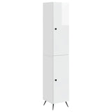 Cabinet Set 2 pcs High Gloss White Engineered Wood 3416875
