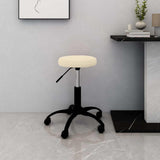 Office Swivel Chair Cream Velvet 333173