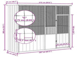 Bird Cage Anthracite 215x78x200 cm Galvanised Steel 172344