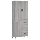 Highboard Grey Sonoma 69,5x34x180 cm Engineered Wood 3196033