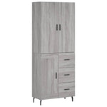 Highboard Grey Sonoma 69.5x34x180 cm Engineered Wood 3196033