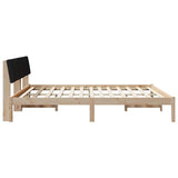 Bed frame Brown and black 200 x 200 cm Solid pine wood 3394330