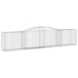 Arched Gabion Baskets 15 pcs 400x50x80/100 cm Galvanised Iron 3146992