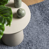 Shaggy Rug PAMPLONA High Pile Modern Blue 240x240 cm 375328