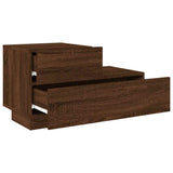 Bedside Cabinet with LED Lights Brown Oak 70x36x40.5 cm 836783