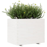 Garden Planter White 90x60x72.5 cm Solid Wood Pine 3282605
